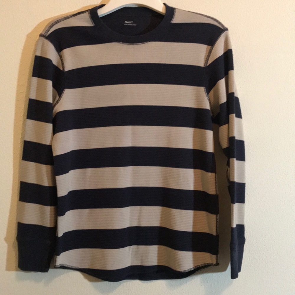 Gap Long Sleeve Thermal Shirt blue …